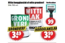 witte hoogglanslak of witte grondverf