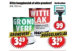 witte hoogglanslak of witte grondverf