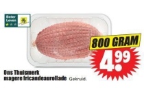 ons thuismerk magere fricandeaurollade