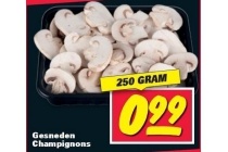 gesneden champignons