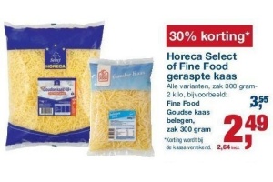 horeca select of fine food geraspte kaas