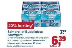 stimorol of bubblicious kauwgom