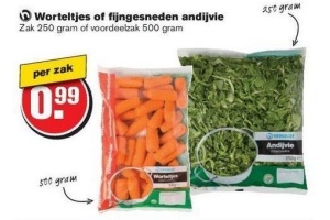 worteltjes of fijngesneden andijvie