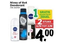 nivea of 8x4 deodorant