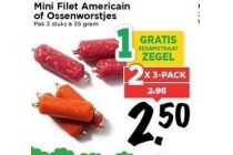 mini filet americain of ossenworstjes