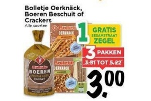 bolletje oerknaeck boeren beschuit of crackers