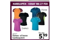 dames of heren hardloopshirt