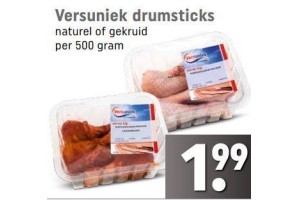 versuniek drumsticks naturel of gekruid