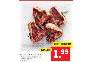 gemarineerde lamskoteletten