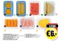 diverse soorten vlees of vis