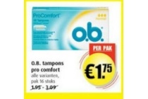 o b tampons pro comfort