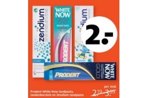 prodent white now tandpasta tandenborstels en zendium tandpasta