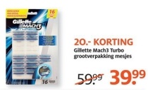 gillette mach3 turbo grootverpakking mesjes