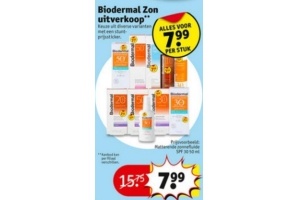 biodermal zon uitverkoop