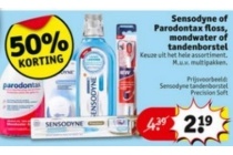 sensodyne of paradontax floss mondwater of tandenborstel