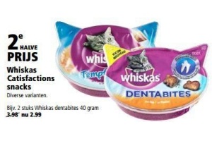 whiskas catisfactions snacks