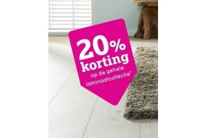 20 korting op de gehele laminaatcollectie