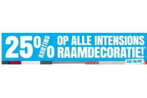 25 korting op alle intensions raamdecoratie