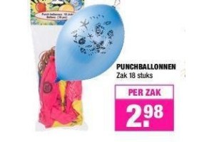 zak punchballonnen nu eur2 98 per stuk