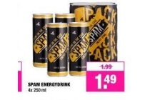 spam energydrink nu eur1 49 per 4 pack