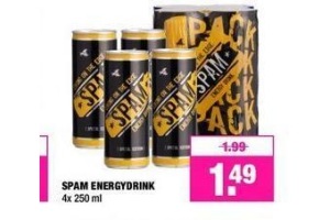 spam energydrink nu eur1 49 per 4 pack