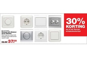 30 korting op al het sencys schakelmateriaal