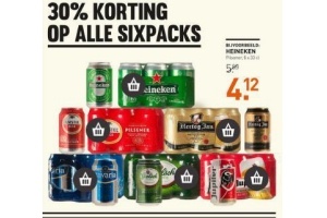 30 korting op alle sixpacks
