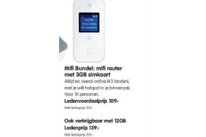 mifi bundel mifi router met 3gb simkaart