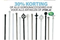 alle gordijnaccessoires nu 30 korting