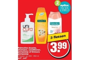 palmolive douche shampoo conditioner pompzeep of unicura pompzeep