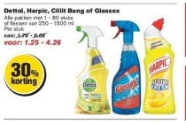 dettol harpic cillit bang of glassex