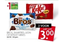 bros smarties lion of kitkat mini s