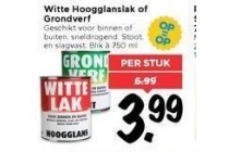 witte hoogglanslak of grondverf