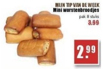 mini worstenbroodjes nu voor 2 99