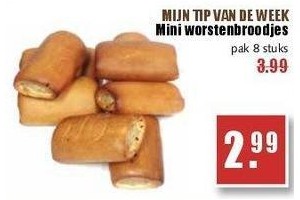 mini worstenbroodjes nu voor 2 99