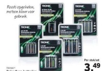 tronic oplaadbare batterijen