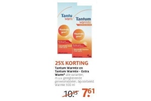 tantum warmte en tantum warmte extra warm