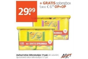 zwitsal lotion billendoekjes 17 pak