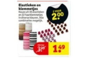 elastieken en klemmentjes