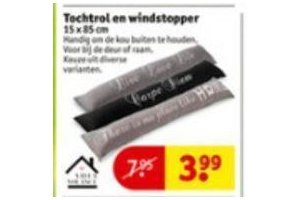 tochtrol en windstopper