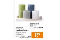 rustieke kaars en kaarsbord
