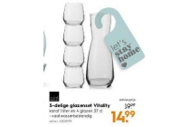 5 delige glazenset vitality