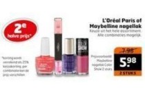 hele assortiment l oreal paris of maybelline nagellak