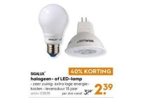 sigalux halogeen of led lamp