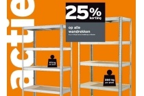 25 korting op alle wandrekken