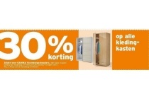 30 korting op alle kledingkasten