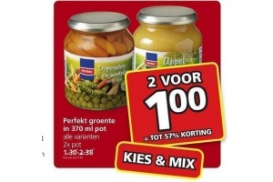 perfekt groente in 370 ml pot