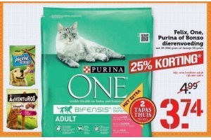 felix one purina of bonzo dierenvoeding