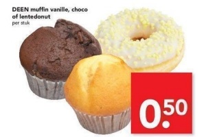 muffin vanille choco of lentedonut