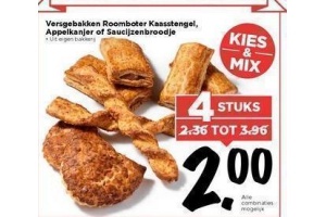 vers uit oven 4 stuks voor eur2